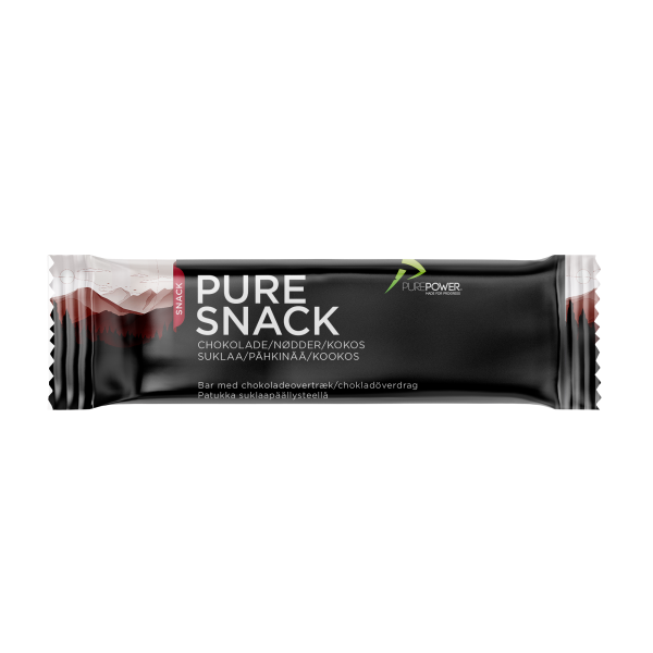 PURE SNACK - CHOKOLADE & KOKOS 40 G - 10 stk